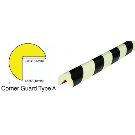 Accuform PROTECTIVE BUMPER GUARDS COLOR PRR330BKGL PRR330BKGL